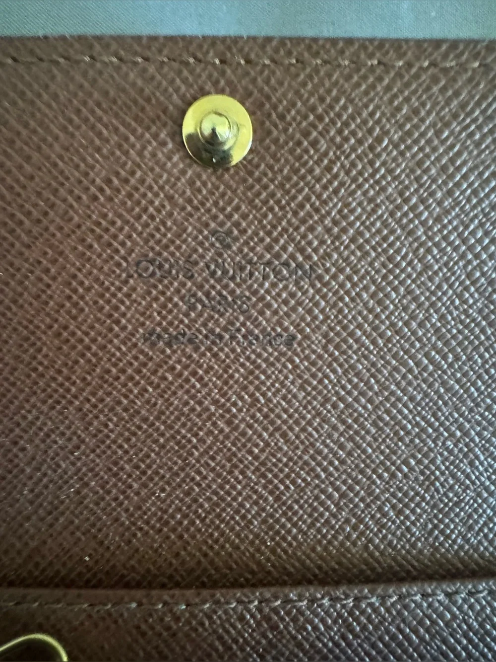 Authentic Louis Vuitton Monogram Card & Key Holder in Brown and Gold